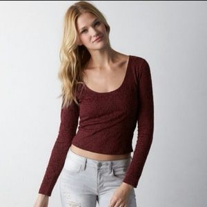 American Eagle Outfitters Maroon Top